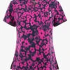 Koi Next Gen Cheetah Azalea Women's 2-Pocket STRETCH V-Neck Print Scrub Top