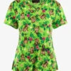 Koi Basics Monkey Business Whimsical Women's 2-Pocket STRETCH V-Neck Print Scrub Top