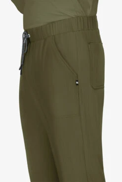 Koi Next Gen Make It Happen Men's 6-Pocket STRETCH Drawstring Scrub Pants -Cherokee Shop K609 101623 OLIVE 3