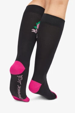 Betsey Johnson Leopard Flora Women's 2-Pack 15-20 MmHg Moderate Compression Socks -Cherokee Shop KB179LFL 3