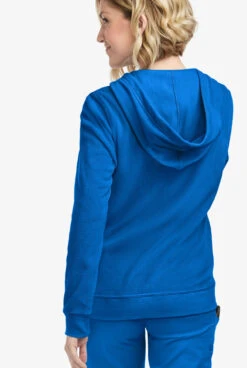 UA Butter-Soft STRETCH Women's 4-Pocket Fleece & Woven Zip Front Scrub Hoodie -Cherokee Shop KN566 101623 RROY 4