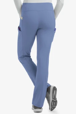 Lauderdale By UA Del Largo Ponte Women's 4-Pocket Knit Yoga STRETCH Scrub Pants - Petite -Cherokee Shop KN591 CEIL 4 HV