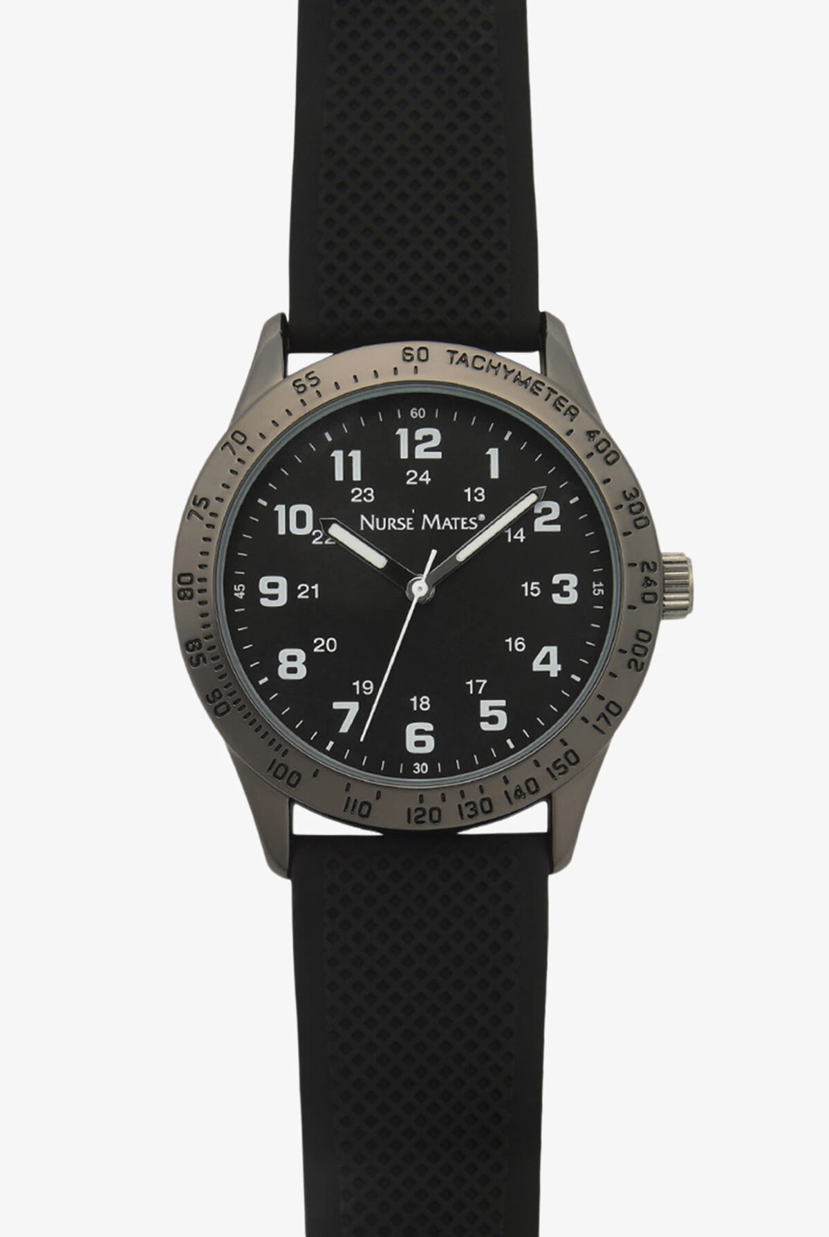 Nurse Mates Men's Water Resistant Tach Wrist Watch 1 Nurse Mates Men's Water Resistant Tach Wrist Watch