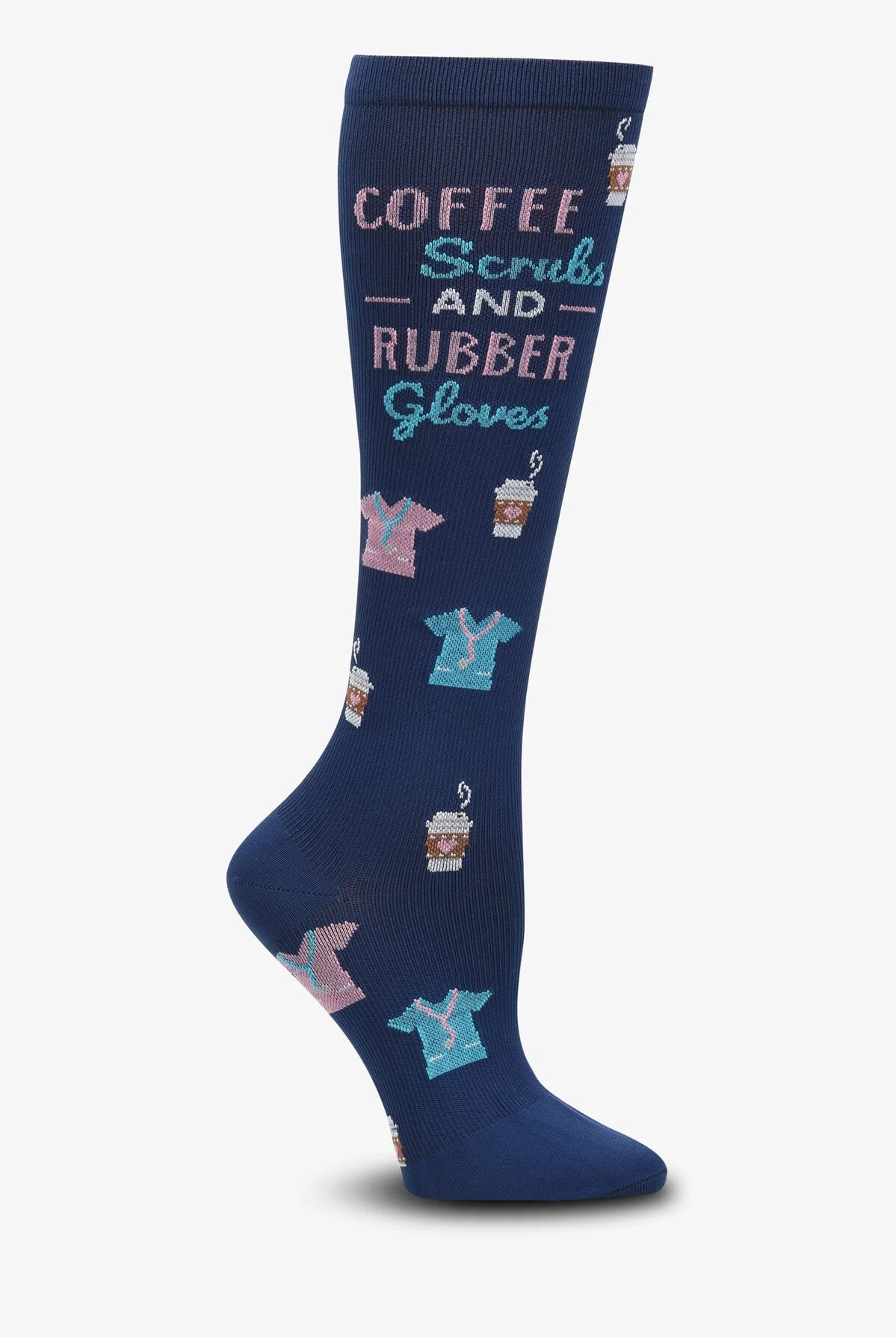 Nurse Mates Coffee, Scrubs, Rubber Gloves Women's 12-14 MmHg Light Compression Socks 1 Nurse Mates Coffee, Scrubs, Rubber Gloves Women's 12-14 MmHg Light Compression Socks