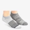 Nurse Mates Grey Space Dye /Grey Block Men's 2-Pair Multi-Pack Anklet Socks