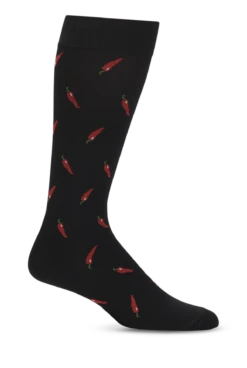 Nurse Mates Chili Peppers Men's 12-14 MmHg Light Compression Socks