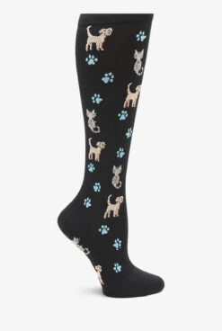 Nurse Mates Pets 'n Paws Women's 12-14 MmHg Wide Light Compression Socks