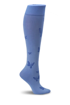 Nurse Mates Butterfly Women's 11mmHg Light Compression Socks