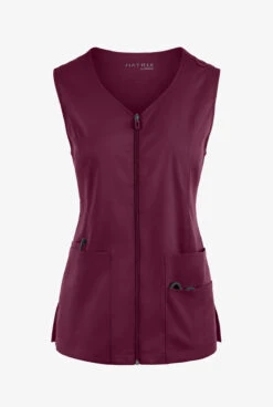 Maevn Matrix Basic Women's 5-Pocket STRETCH Zip Front Scrub Vest