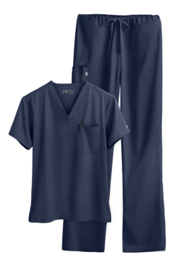 Maevn Matrix Basic Unisex 3-Pocket STRETCH V-Neck & Drawstring Pant Scrub Set