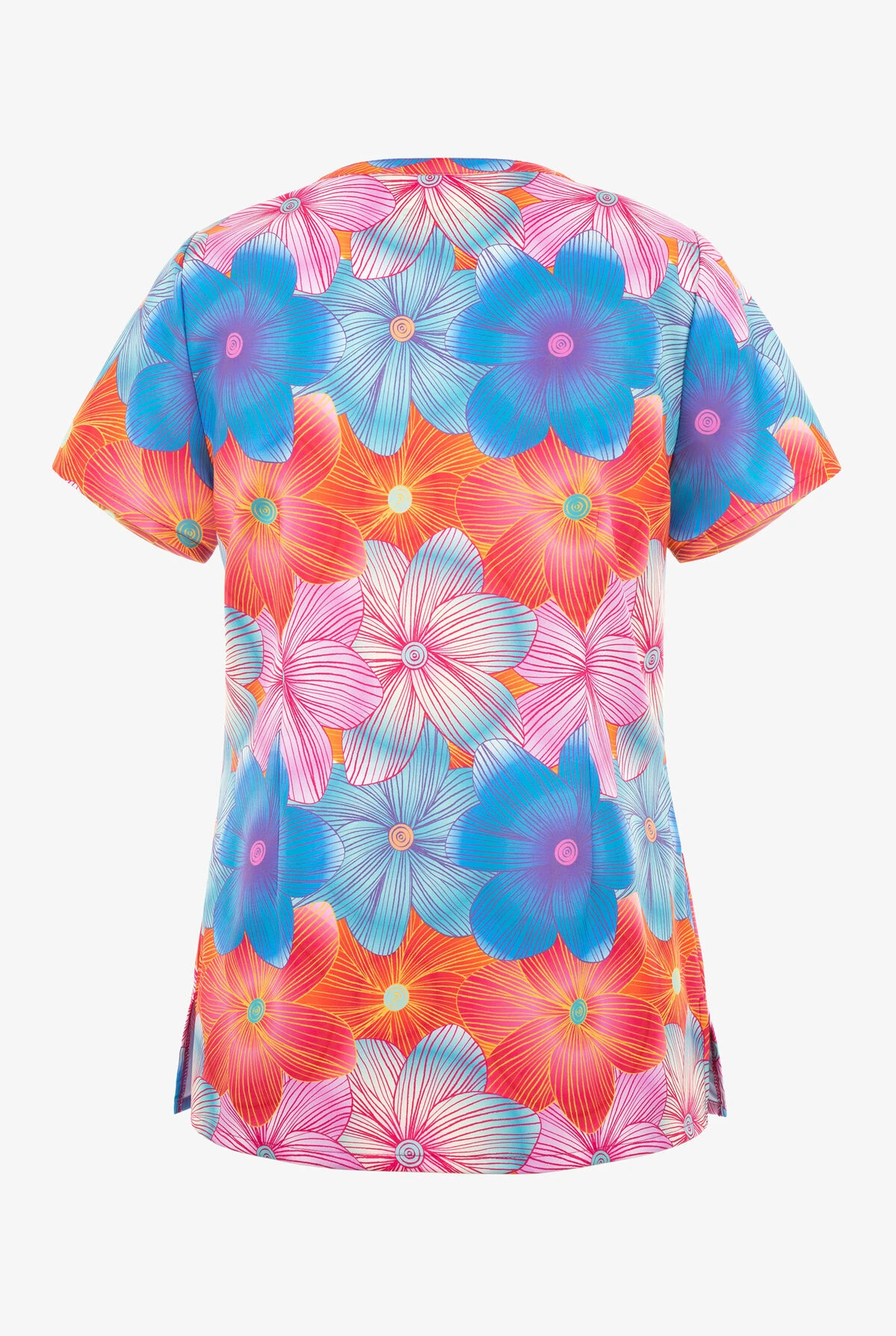 UA Exclusive Maevn Floral Dream Blossom Women's 3-Pocket V-Neck Print Scrub Top 2 UA Exclusive Maevn Floral Dream Blossom Women's 3-Pocket V-Neck Print Scrub Top - Image 2