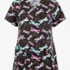 UA Exclusive Maevn Dragonflies Flying Light Women's 3-Pocket V-Neck Print Scrub Top