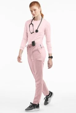 Movement By Butter-Soft Capricorn Women’s 7-Pocket Skinny Pintuck Scrub Pants - Petite -Cherokee Shop MBS431 MASHA 4