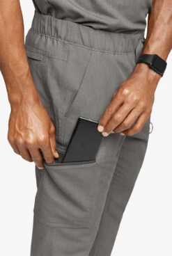 Movement By Butter-Soft Epsilon Men’s Slim 8-Pocket Stretch Cargo Scrub Pants -Cherokee Shop MBS451 GRHEA 3
