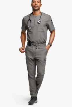 Movement By Butter-Soft Epsilon Men’s Slim 8-Pocket Stretch Cargo Scrub Pants -Cherokee Shop MBS451 GRHEA 5