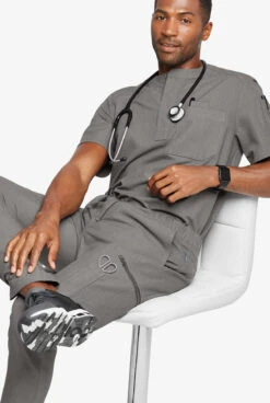 Movement By Butter-Soft Epsilon Men’s Slim 8-Pocket Stretch Cargo Scrub Pants -Cherokee Shop MBS451 GRHEA 8