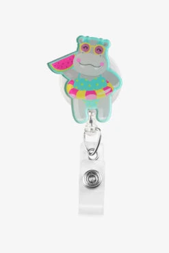 Outside The Box Summer Hippo Acrylic ID Badge Holder