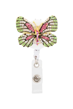 Outside The Box Butterfly Sparkle & Shine Swivel Badge Reel