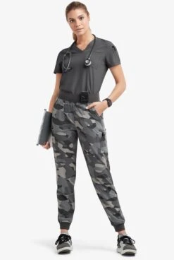 Easy Stretch By Butter-Soft™ Mila Women’s 5-Pocket Knit Waist Jogger Print Scrub Pants -Cherokee Shop PBU287PCL 8