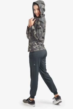 Easy STRETCH By Butter-Soft™ Cloud Camo Pewter Women's 5-Pocket Zip-Front Print Scrub Hoodie 15 Easy STRETCH By Butter-Soft™ Cloud Camo Pewter Women's 5-Pocket Zip-Front Print Scrub Hoodie -Cherokee Shop PBU392PCL 8