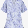 UA Best Buy Enchanting Paisley Ceil Women's 3-Pocket V-Neck Print Scrub Top