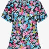 Butter-Soft Unwrap The Love Women's 3-Pocket V-Neck Print Scrub Top