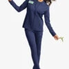 ReSurge Quartz Women’s 6-Pocket Long Sleeve Zip Front Scrub Jacket