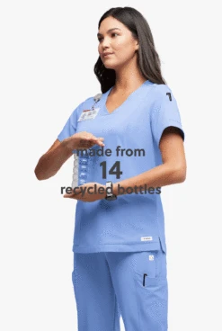 ReSurge Ruby Women's 5-Pocket Curved V-Neck Top -Cherokee Shop RE5517 092023 CEIL 5