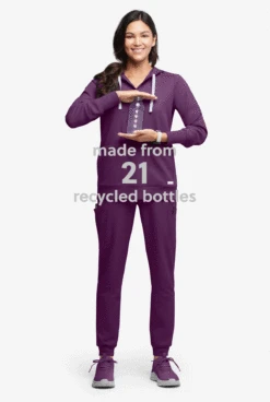 ReSurge Jasper Women's 4-Pocket Long Sleeve Pullover Hoodie 10 ReSurge Jasper Women's 4-Pocket Long Sleeve Pullover Hoodie -Cherokee Shop RE5627 092023 EGGPL 5