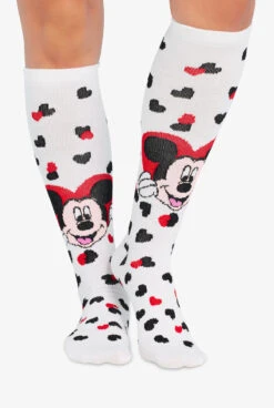 Cherokee Tooniforms All My Heart Women's 10-15 MmHg Light Compression Socks