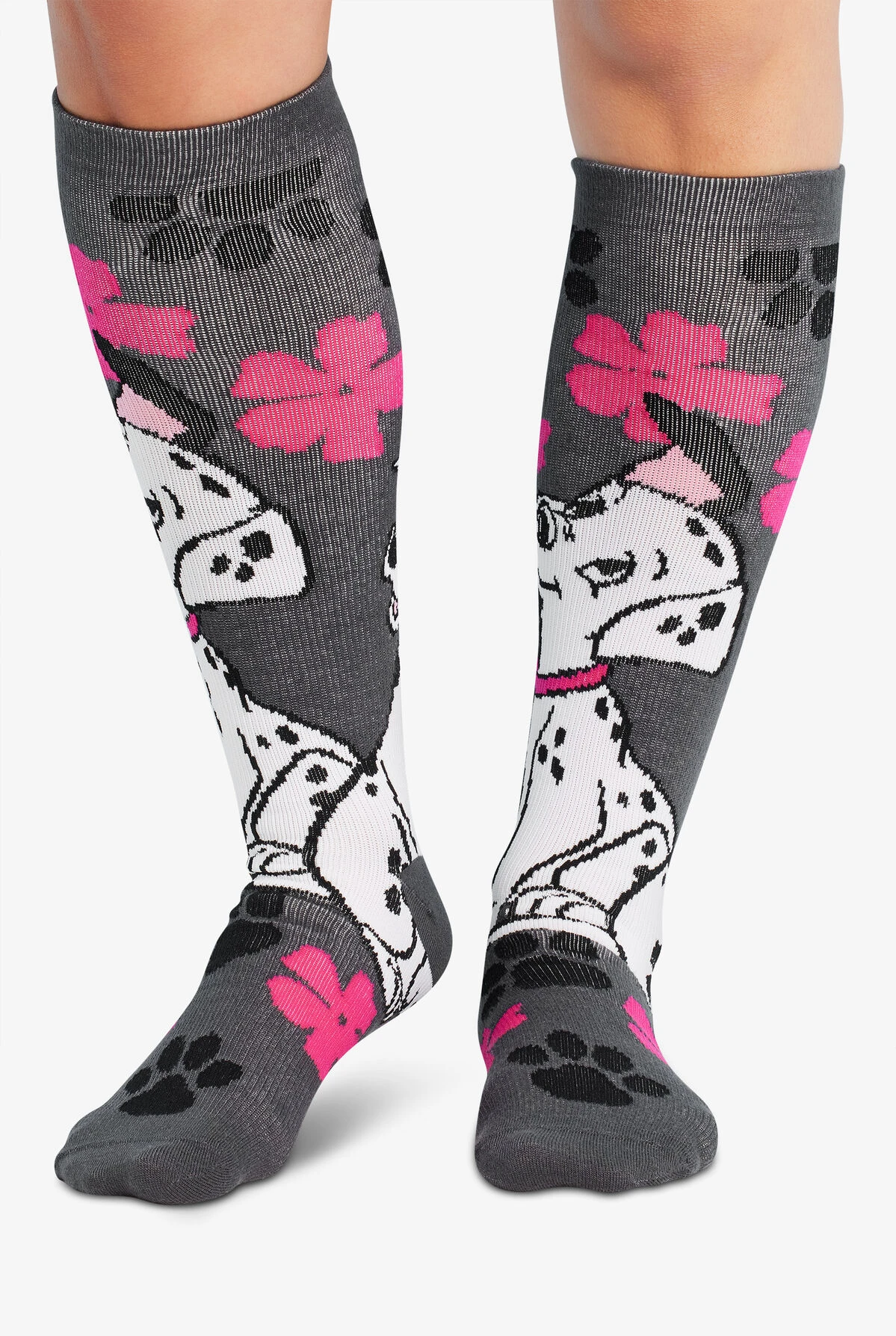 Cherokee Tooniforms Paws For Puppies Women's 10-15 MmHg Light Compression Socks 1 Cherokee Tooniforms Paws For Puppies Women's 10-15 MmHg Light Compression Socks