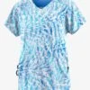 Easy Stretch By Butter-Soft Spirit Animal Women's 2-Pocket V Neck Dolman Printed Scrub Top
