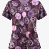 Easy STRETCH By Butter-Soft Celestial Skies Onyx Women's 2-Pocket V-Neck Print Scrub Top