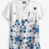UA Butter-Soft STRETCH Dancing Floral Women's 1-Pocket Print Scrub Top