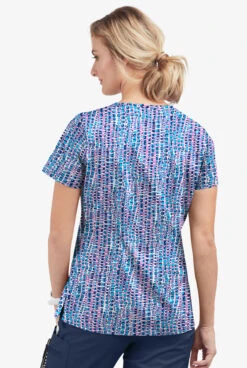 UA Butter-Soft STRETCH Urban Animal Orchid Women's 1-Pocket V-Neck Tuck-In Printed Scrub Top 5 UA Butter-Soft STRETCH Urban Animal Orchid Women's 1-Pocket V-Neck Tuck-In Printed Scrub Top -Cherokee Shop TS452UAOR 3