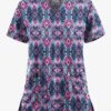 UA Butter-Soft STRETCH Cantik Ikat Women's 2-Pocket V-Neck Printed Scrub Top
