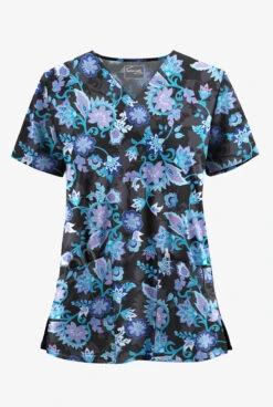 UA Butter-Soft STRETCH Jacobean Spring Women's 2-Pocket V-Neck Printed Scrub Top