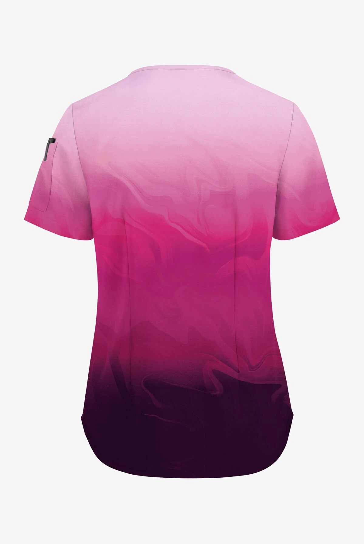 Easy STRETCH By Butter-Soft™ Calming Waves Women's 3-Pocket V-Neck Tuck-In Printed Scrub Top 2 Easy STRETCH By Butter-Soft™ Calming Waves Women's 3-Pocket V-Neck Tuck-In Printed Scrub Top - Image 2