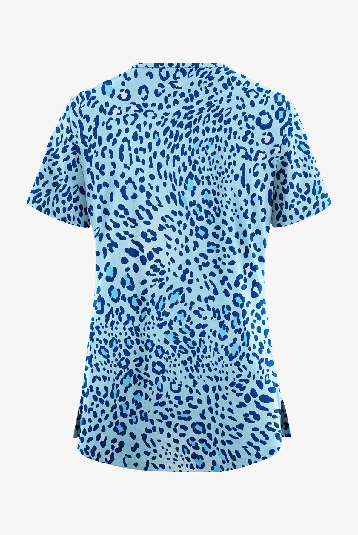 UA Butter-Soft STRETCH Summer Animal Royal Women's 3-Pocket V-Neck With Sport Trim Scrub Top 2 UA Butter-Soft STRETCH Summer Animal Royal Women's 3-Pocket V-Neck With Sport Trim Scrub Top - Image 2