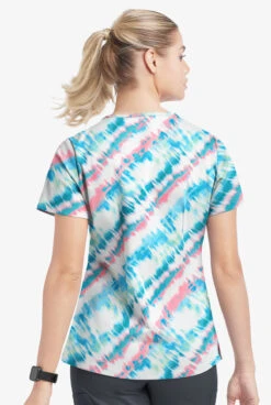 UA Butter-Soft STRETCH Belize Ikat Women's 4-Pocket Grommet Printed Scrub Top 5 UA Butter-Soft STRETCH Belize Ikat Women's 4-Pocket Grommet Printed Scrub Top -Cherokee Shop TS754BIWT 3