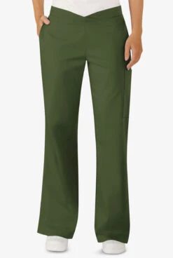 Butter-Soft Core By UA™ Women's 4-Pocket Front Crossover Waistband Scrub Pants -Cherokee Shop UA56C OLIVE 5