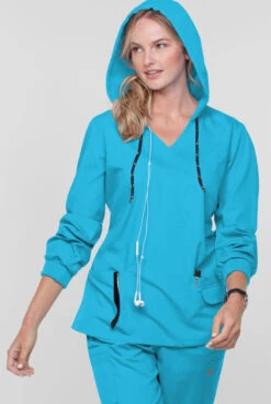 Butter-Soft Core By UA™ Women's 4-Pocket Pullover Hoodie -Cherokee Shop UAS733C 101323 TURQU 3 S HV