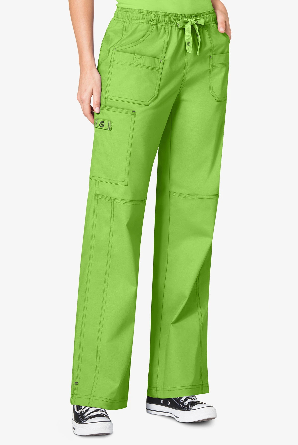 WonderWink WonderFLEX Faith Women's 6-Pocket STRETCH Cotton Rich Boot Cut Cargo Scrub Pants - Petite 1 WonderWink WonderFLEX Faith Women's 6-Pocket STRETCH Cotton Rich Boot Cut Cargo Scrub Pants - Petite