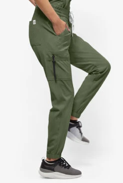 WonderWink Renew Women's 7-Pocket STRETCH Flat Front Drawstring Cargo Jogger Scrub Pants - Petite 5 WonderWink Renew Women's 7-Pocket STRETCH Flat Front Drawstring Cargo Jogger Scrub Pants - Petite -Cherokee Shop W5234 102023 OLIVE 3 S HV