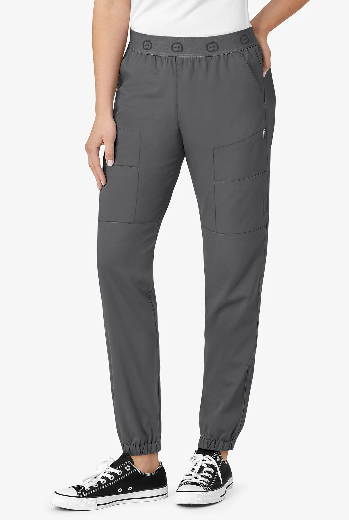 WonderWink PRO Women's 8-Pocket STRETCH Elastic Waist Cargo Jogger Scrub Pants 1 WonderWink PRO Women's 8-Pocket STRETCH Elastic Waist Cargo Jogger Scrub Pants