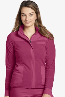 White Cross FIT Women's 3-Pocket Fleece Zip Front Shacket Scrub Jacket -Cherokee Shop WC456 RACOU 3