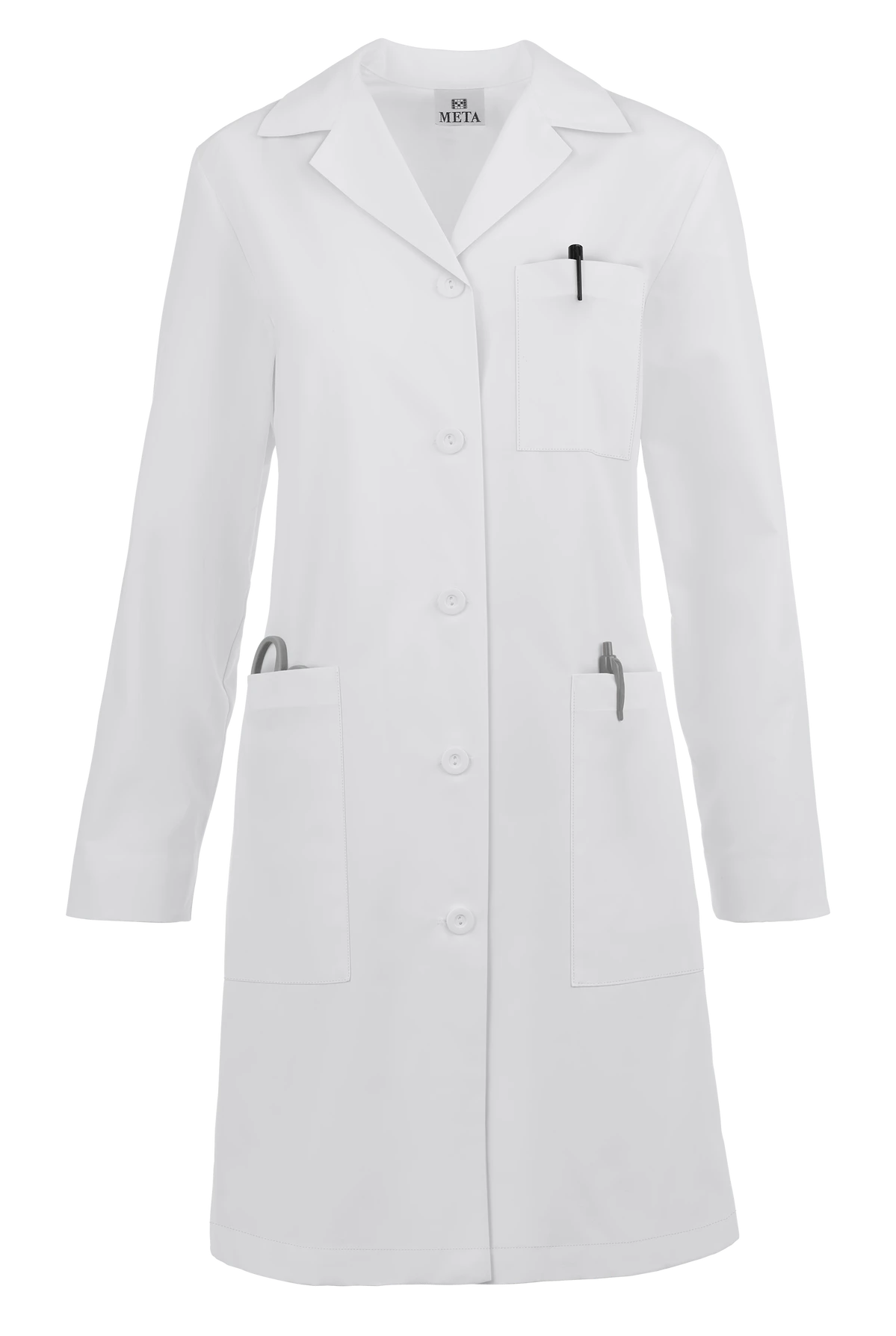 White Swan Meta Women's 37" 5-Pocket Lab Coat 1 White Swan Meta Women's 37" 5-Pocket Lab Coat
