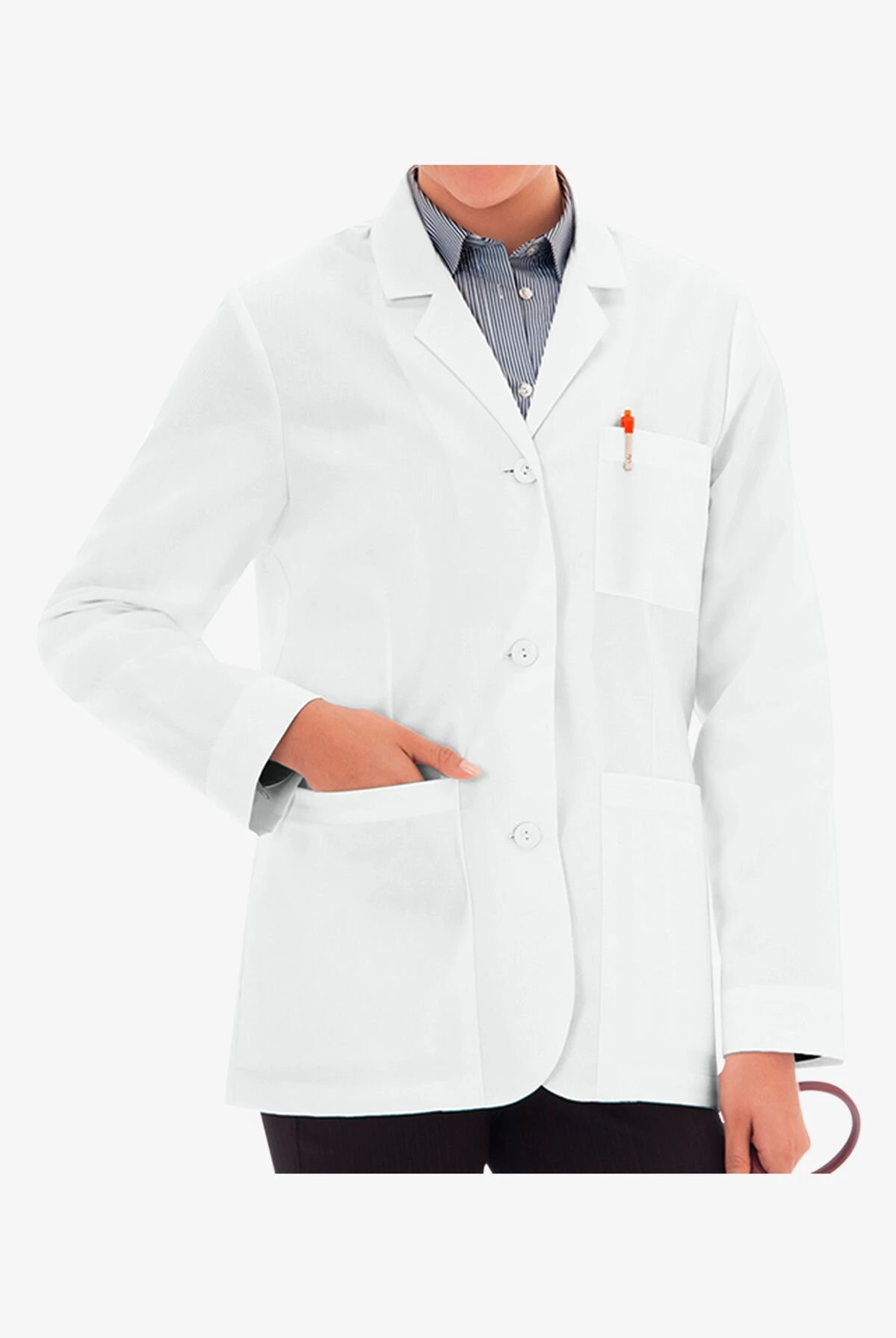 White Swan Meta Women's 28" 7-Pocket Lab Coat 3 White Swan Meta Women's 28" 7-Pocket Lab Coat - Image 3