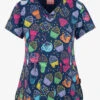 UA Exclusive Zavate Ava Therese Delicious Delights Women's 2-Pocket STRETCH V-Neck Print Scrub Top