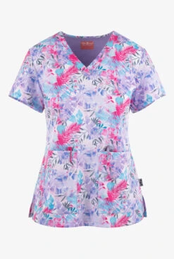 UA Exclusive Zavate Ava Therese Summer Breeze Floral Women's 2-Pocket STRETCH V-Neck Print Top